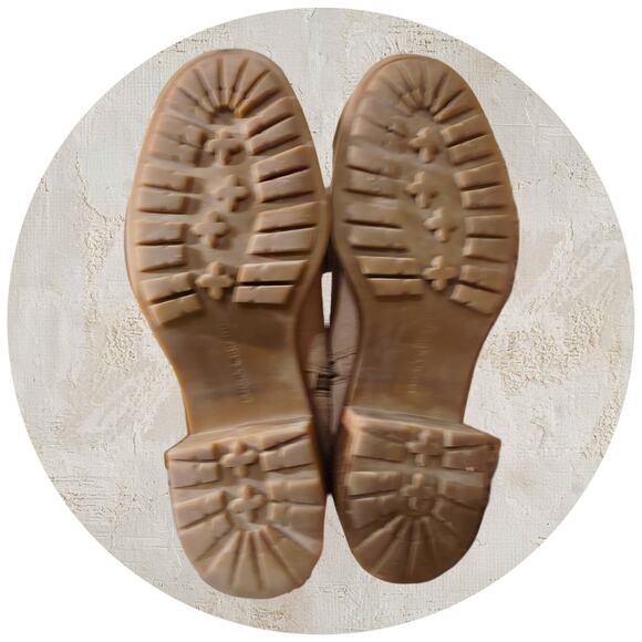 Lucky Brand Diedrah Tan Suede Combat Boots Womens Size 8.5 - Picture 9 of 9